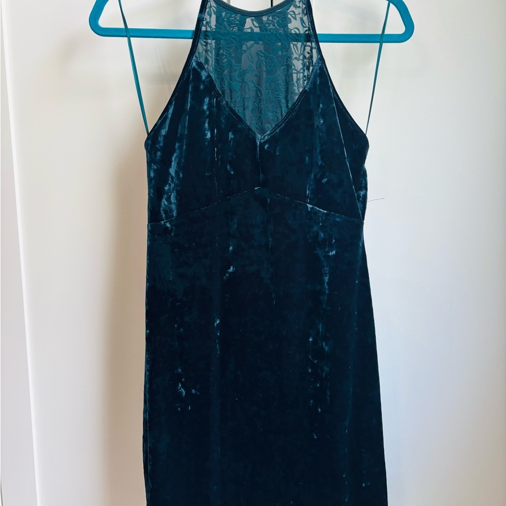 Elegant Velvet Halter Dress